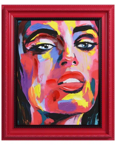 EMPIRE ART DIRECT EMPIRE ART DIRECT VIVID ELEGANCE HAND-PAINTED EMBELLISHED CANVAS WALL ART WITH BAROQUE FRAME