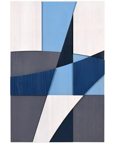 EMPIRE ART DIRECT EMPIRE ART DIRECT WHISPERS OF BLUES I HANDMADE SOLID WOOD ABSTRACT WALL ART