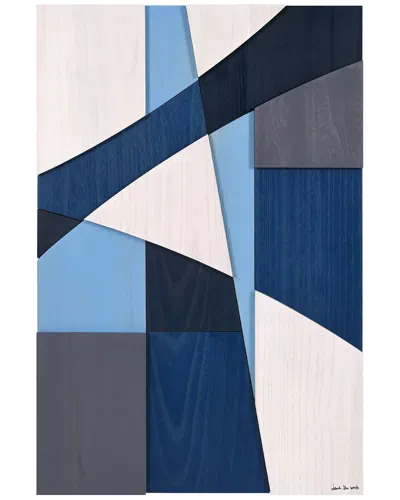 EMPIRE ART DIRECT EMPIRE ART DIRECT WHISPERS OF BLUES II HANDMADE SOLID WOOD ABSTRACT WALL ART