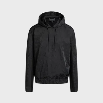 EMPORIO ARMANI EMPORIO ARMANI 2024年春夏款 阿玛尼男式时尚满花休闲连帽长袖卫衣