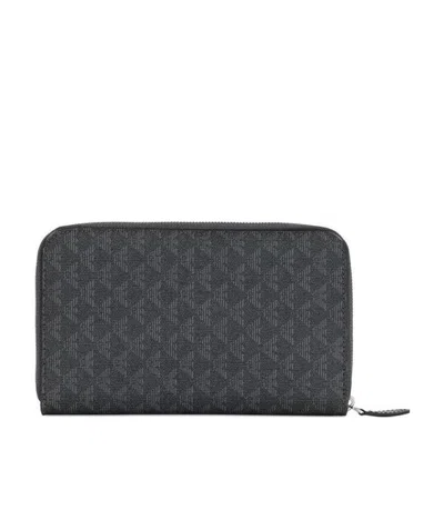 EMPORIO ARMANI BLACK AND GRAY LOGO DETAILS HANDBAG