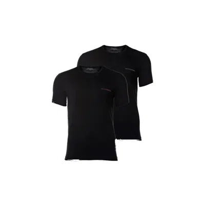 EMPORIO ARMANI BLACK COTTON T-SHIRT