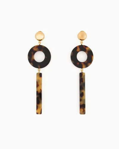 EMPORIO ARMANI PENDANT EARRINGS WITH GEOMETRIC ELEMENTS