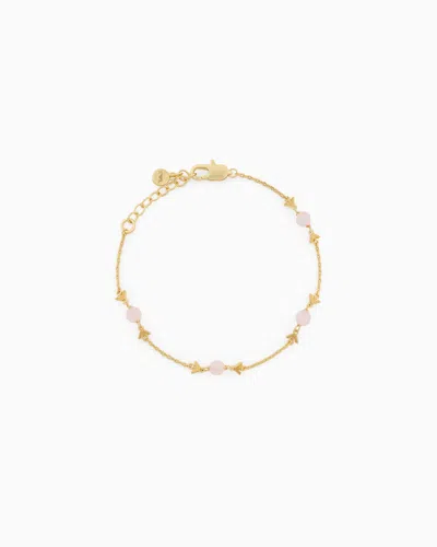 EMPORIO ARMANI GOLD-TONE BRASS STATION BRACELET