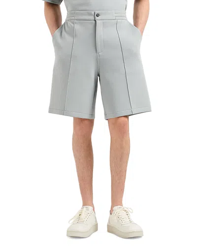 EMPORIO ARMANI COTTON BLEND DOUBLE JERSEY REGULAR FIT BERMUDA SHORTS