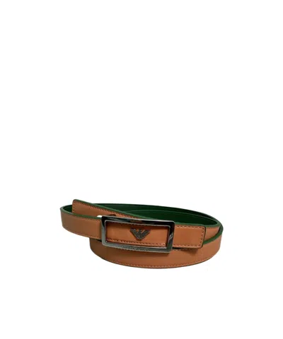 EMPORIO ARMANI EAGLE LABEL DOUBLE-SIDED BELT