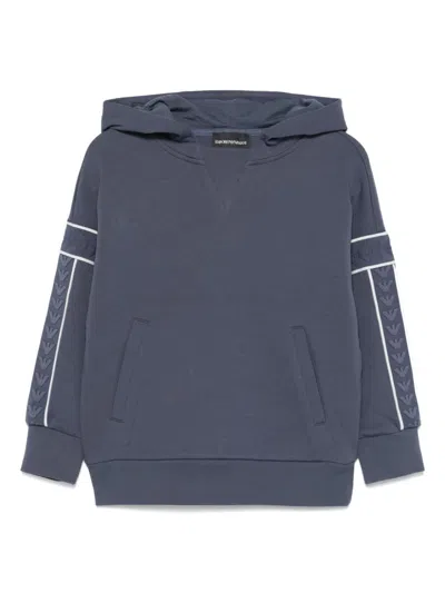 EMPORIO ARMANI EMBOSSED-LOGO HOODIE