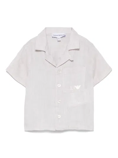EMPORIO ARMANI EMBROIDERED-LOGO SHIRT