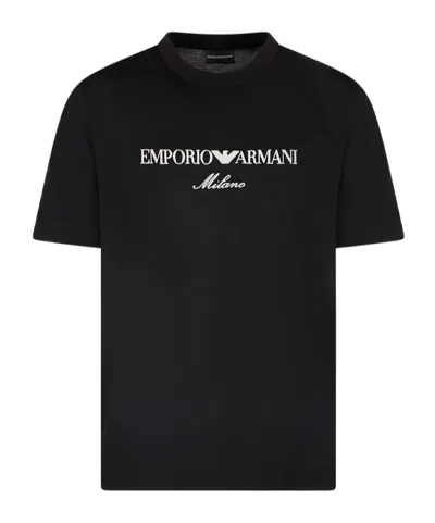 EMPORIO ARMANI EMPORIO ARMANI T-SHIRT WITH EMBROIDERED LOGO