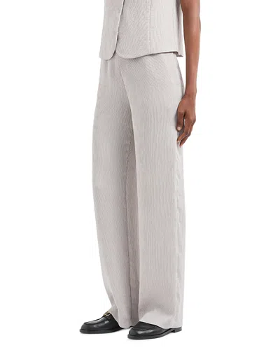 EMPORIO ARMANI FLUID CANNETTE RIBBED TROUSERS