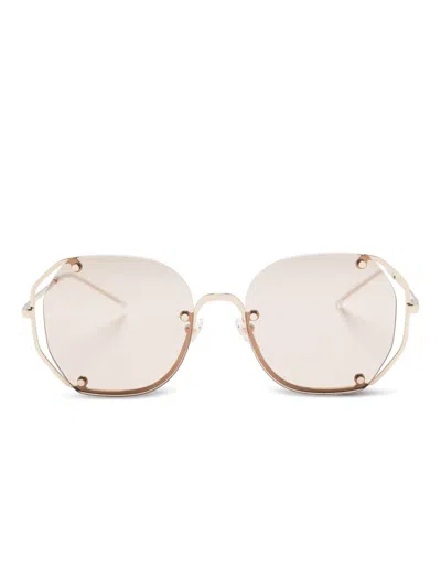 EMPORIO ARMANI GEOMETRIC-FRAME SUNGLASSES