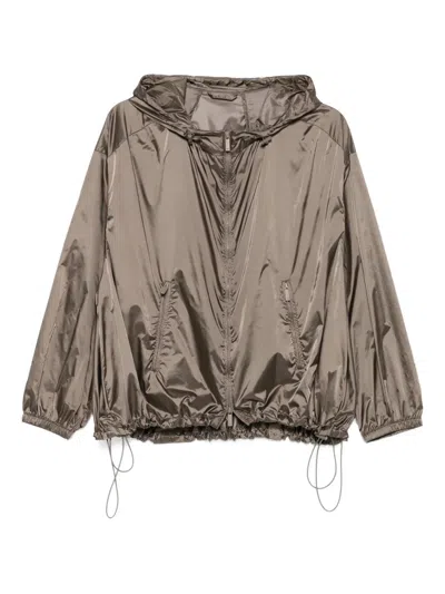 EMPORIO ARMANI HOODED DRAWSTRING JACKET