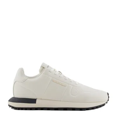 EMPORIO ARMANI LEATHER SNEAKERS