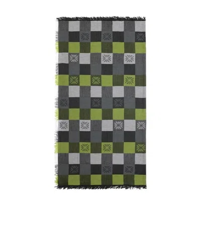 EMPORIO ARMANI LOGO CHECKERED SCARF