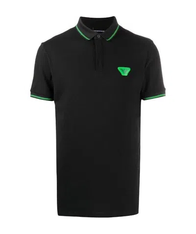EMPORIO ARMANI LOGO DECAL SHORT-SLEEVED POLO SHIRT