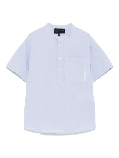 EMPORIO ARMANI LOGO-EMBROIDERED SHIRT