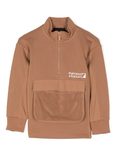EMPORIO ARMANI LOGO-EMBROIDERED SWEATSHIRT