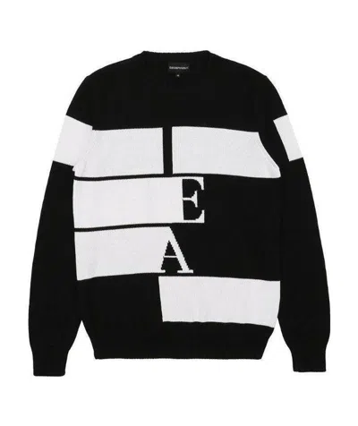 EMPORIO ARMANI LOGO KNITTED SWEATER