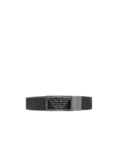 EMPORIO ARMANI EMPORIO ARMANI LOGO-BUCKLE DETAILED BELT