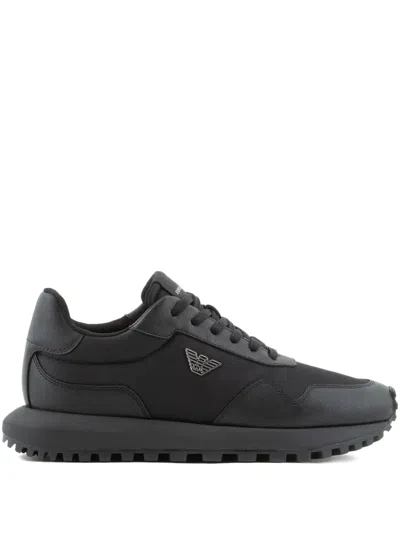 EMPORIO ARMANI LOGO-PLAQUE SNEAKERS
