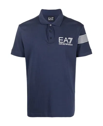 EMPORIO ARMANI LOGO-PRINT COTTON POLO SHIRT