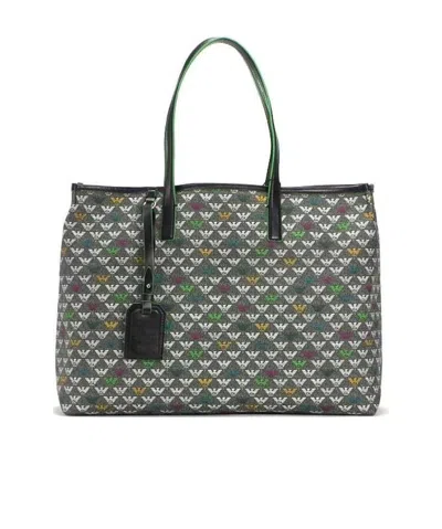EMPORIO ARMANI PRINTED TOTE HANDBAG
