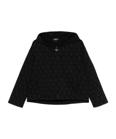 EMPORIO ARMANI LOGO-PRINT HOODIE