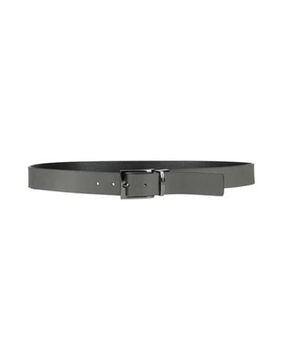 EMPORIO ARMANI EMPORIO ARMANI MAN BELT LEAD SIZE ONESIZE SOFT LEATHER