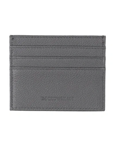 EMPORIO ARMANI EMPORIO ARMANI MAN CARDHOLDER CHARCOAL SIZE - LEATHER