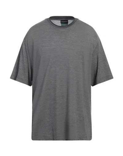 EMPORIO ARMANI EMPORIO ARMANI MAN T-SHIRT GREY SIZE L VIRGIN WOOL, LYOCELL