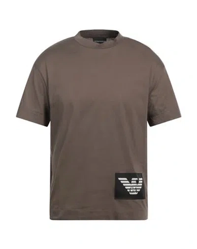 EMPORIO ARMANI EMPORIO ARMANI MAN T-SHIRT KHAKI SIZE L COTTON
