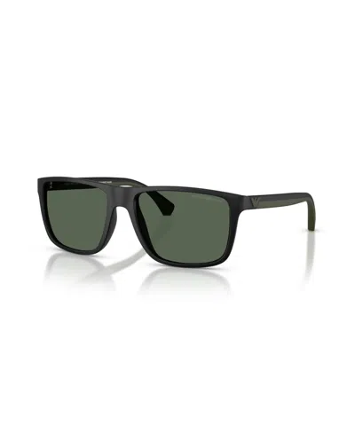 EMPORIO ARMANI MEN'S SQUARE SUNGLASSES, EA4033