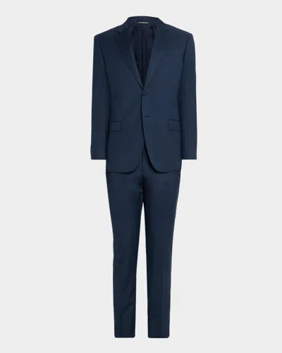 EMPORIO ARMANI MEN'S WOOL MICRO-HOUNDSTOOTH G LINE SUIT