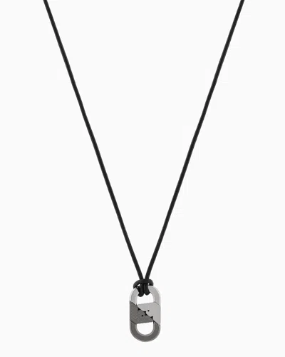 EMPORIO ARMANI TWO-TONE STAINLESS STEEL PENDANT NECKLACE
