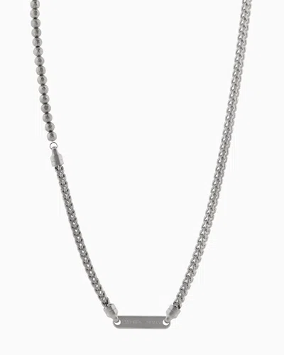 EMPORIO ARMANI STAINLESS STEEL ID NECKLACE
