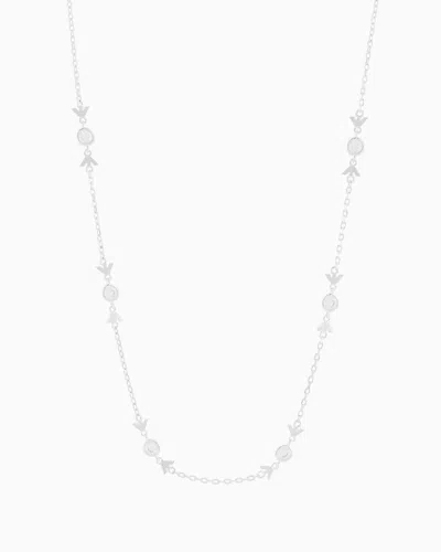 EMPORIO ARMANI STERLING SILVER STATION NECKLACE
