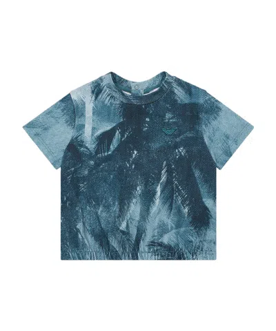 EMPORIO ARMANI PALM TREE PRINTED T-SHIRT