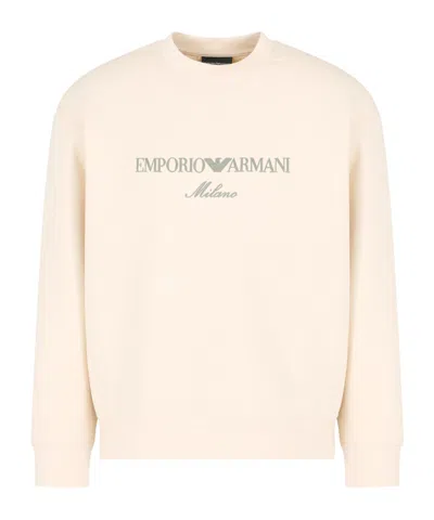 EMPORIO ARMANI EMPORIO ARMANI LOGO EMBROIDERED CREWNECK SWEATSHIRT
