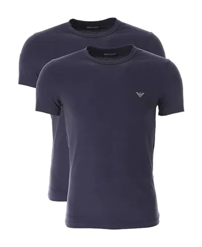 EMPORIO ARMANI ROUND COLLAR LOGO T-SHIRT TWO-PIECE SET