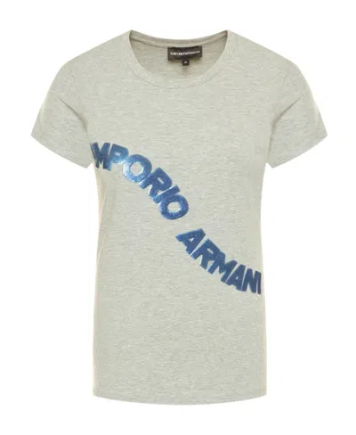 EMPORIO ARMANI ROUND COLLAR LOGO T-SHIRT