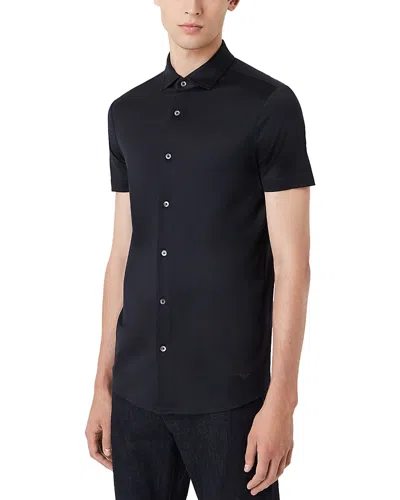 EMPORIO ARMANI ESSENTIAL SLIM FIT SHORT SLEEVE LYOCELL SPORT SHIRT