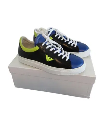 EMPORIO ARMANI STITCHED LOGO CASUAL SNEAKERS