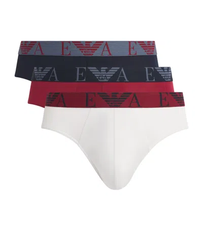 EMPORIO ARMANI STRETCH-COTTON BOLD MONOGRAM LOGO BRIEFS