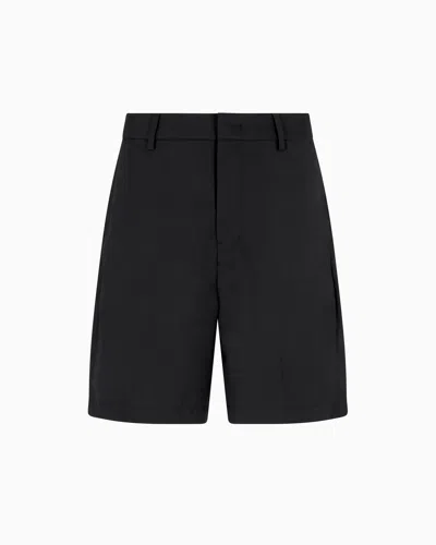 EMPORIO ARMANI SUPER LIGHT WOOL BERMUDA SHORTS
