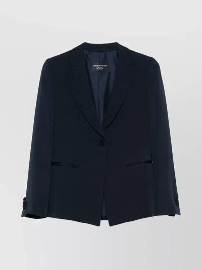 EMPORIO ARMANI TAILORED BLAZER WITH BUTTONED CUFFS AND VENTS