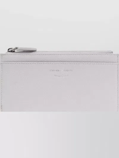 EMPORIO ARMANI TEXTURED FINISH ZIPPED CARD HOLDER