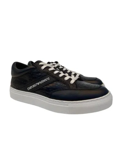 EMPORIO ARMANI STRAP-UP CASUAL SNEAKERS