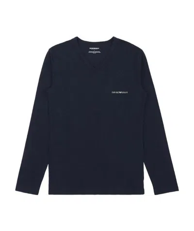 EMPORIO ARMANI V-NECK LONG-SLEEVED T-SHIRT