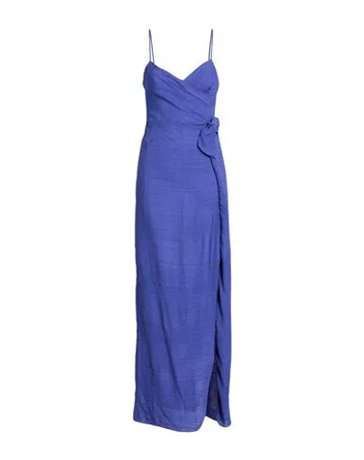 EMPORIO ARMANI EMPORIO ARMANI WOMAN MAXI DRESS BLUE SIZE 14 VISCOSE