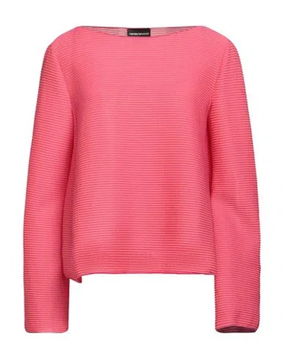 EMPORIO ARMANI EMPORIO ARMANI WOMAN TOP FUCHSIA SIZE L POLYESTER